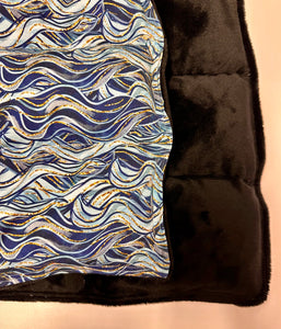 3kg Blue Swirl Weighted Lap Blanket - In Stock