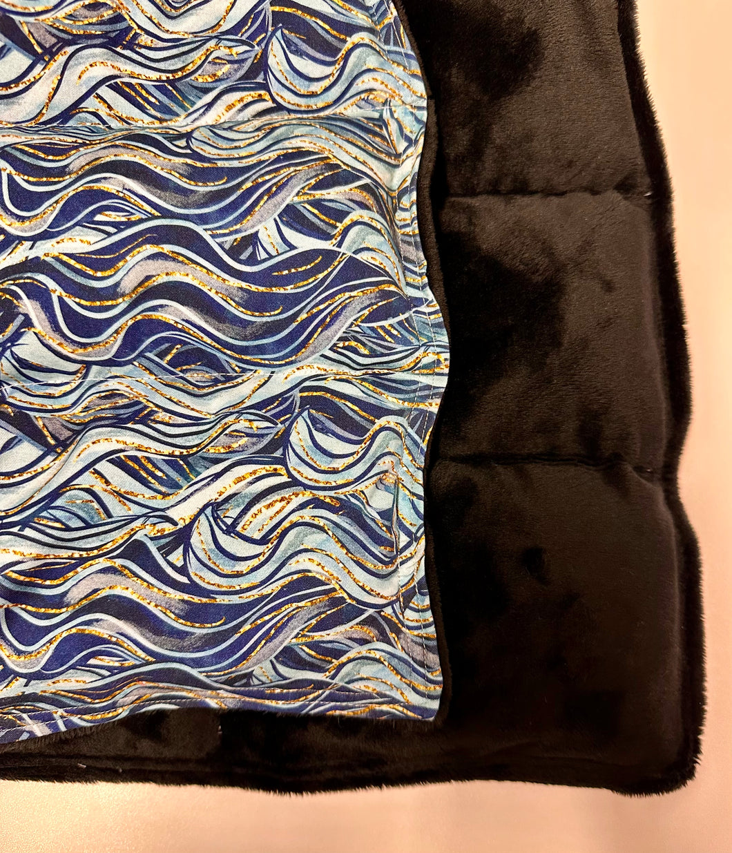 3kg Blue Swirl Weighted Lap Blanket - In Stock