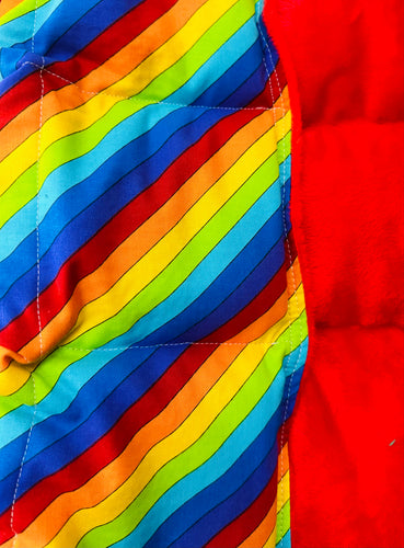 2kg Rainbow Stripe small size Weighted Lap Blanket
