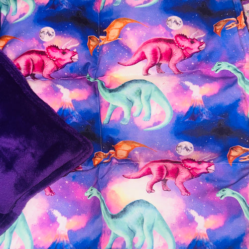 3.5kg Purple Dinosaur Lap Blanket