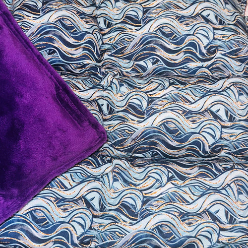 3.5kg Blue Swirl w Purple Lap Blanket