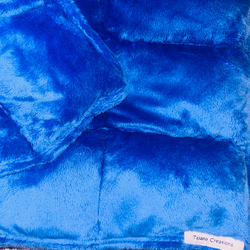 3kg Minky Blue Weighted Lap Blanket - In Stock