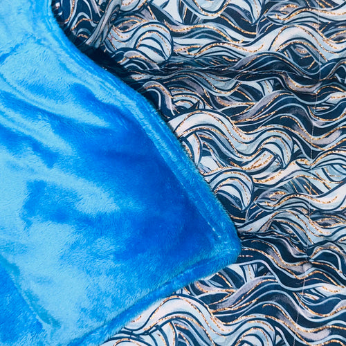 3kg Blue Swirl Weighted Lap Blanket - In Stock