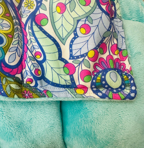 Paisley & Aqua 2.5kg Weighted Lap Blanket - In Stock