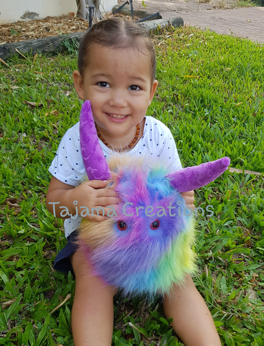 Fluffy Weighted Rainbow Lap Monster***LAST ONE IN STOCK***